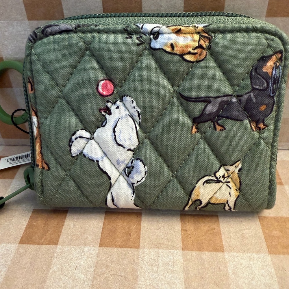 Vera Bradley  Small  Zip-Around Wallet Dog Park Pattern